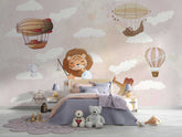 Colorful animal pattern wallpaper for children’s bedrooms and play areas